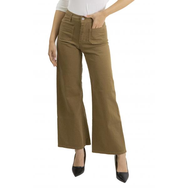 Pantaloni wide leg con tasche Please 